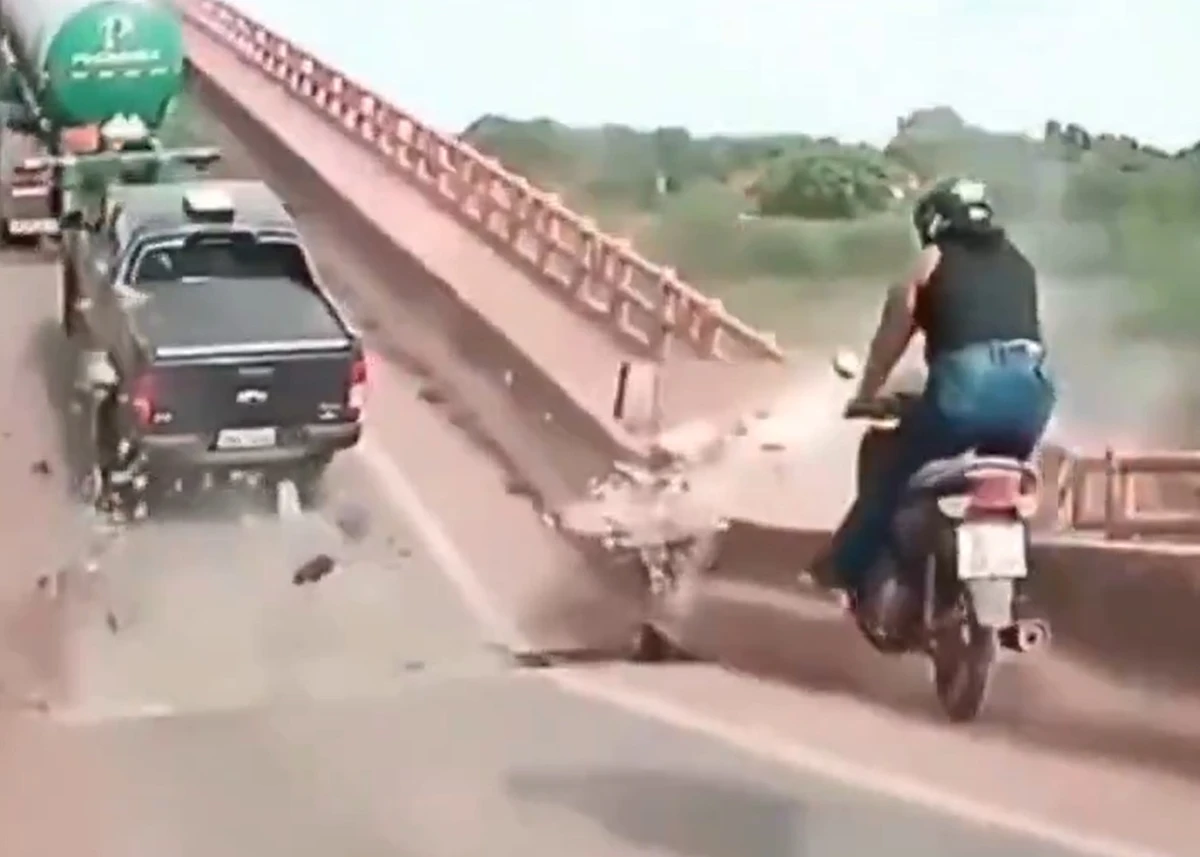 Acidente na ponte JK, em 22 de dezembro de 2024 por Reprodução