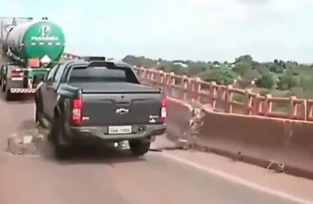 Acidente na ponte JK, em 22 de dezembro de 2024 por Reprodução