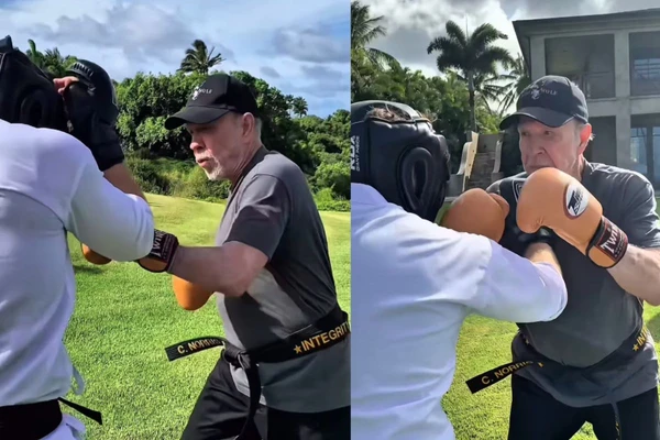 Chuck Norris fez último post treinando com amigo
