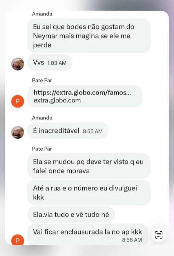 Internauta diz ter vazado endereço de Amanda Kimberlly e Helena por Reprodução/Instagram