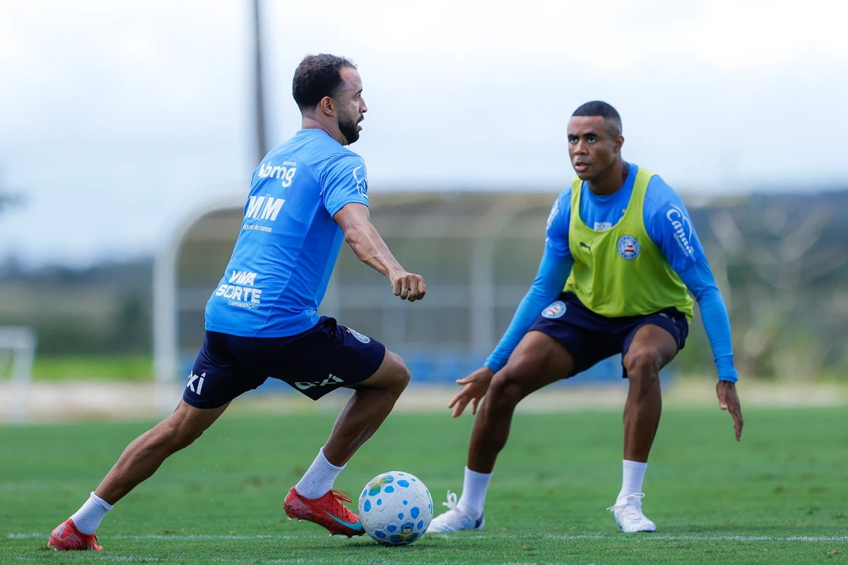 Time do Bahia treinando em preperação para encarar o REmo