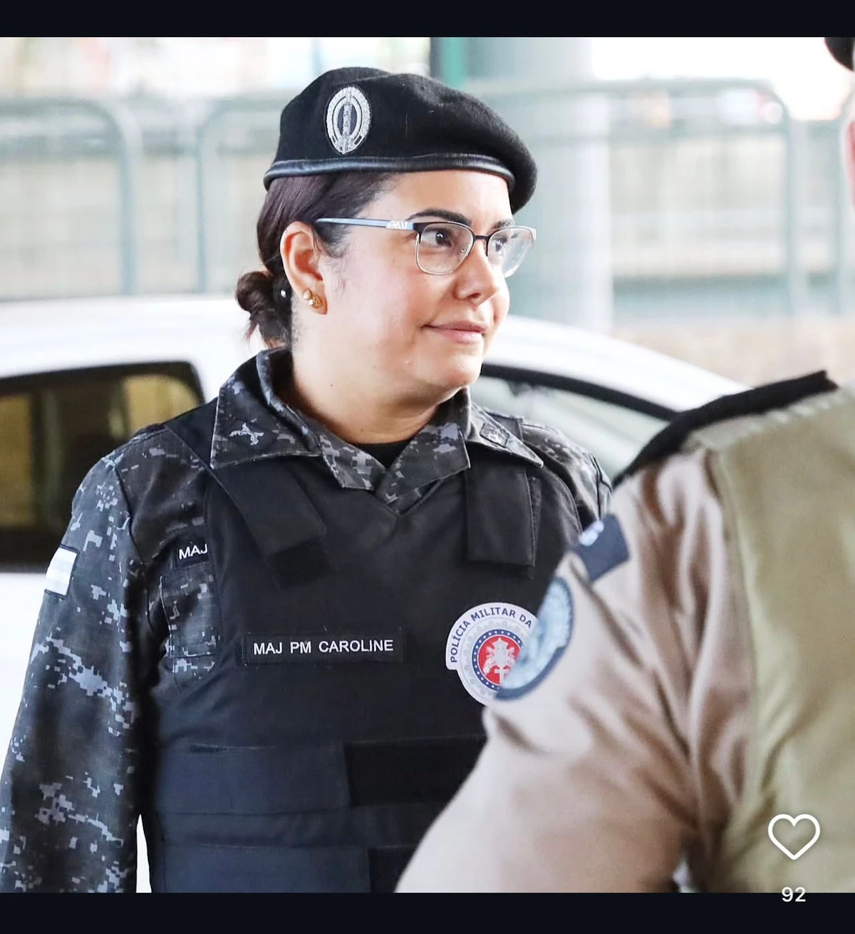 Major Caroline Ferreira Souza, vítima dos disparos por Reprodução