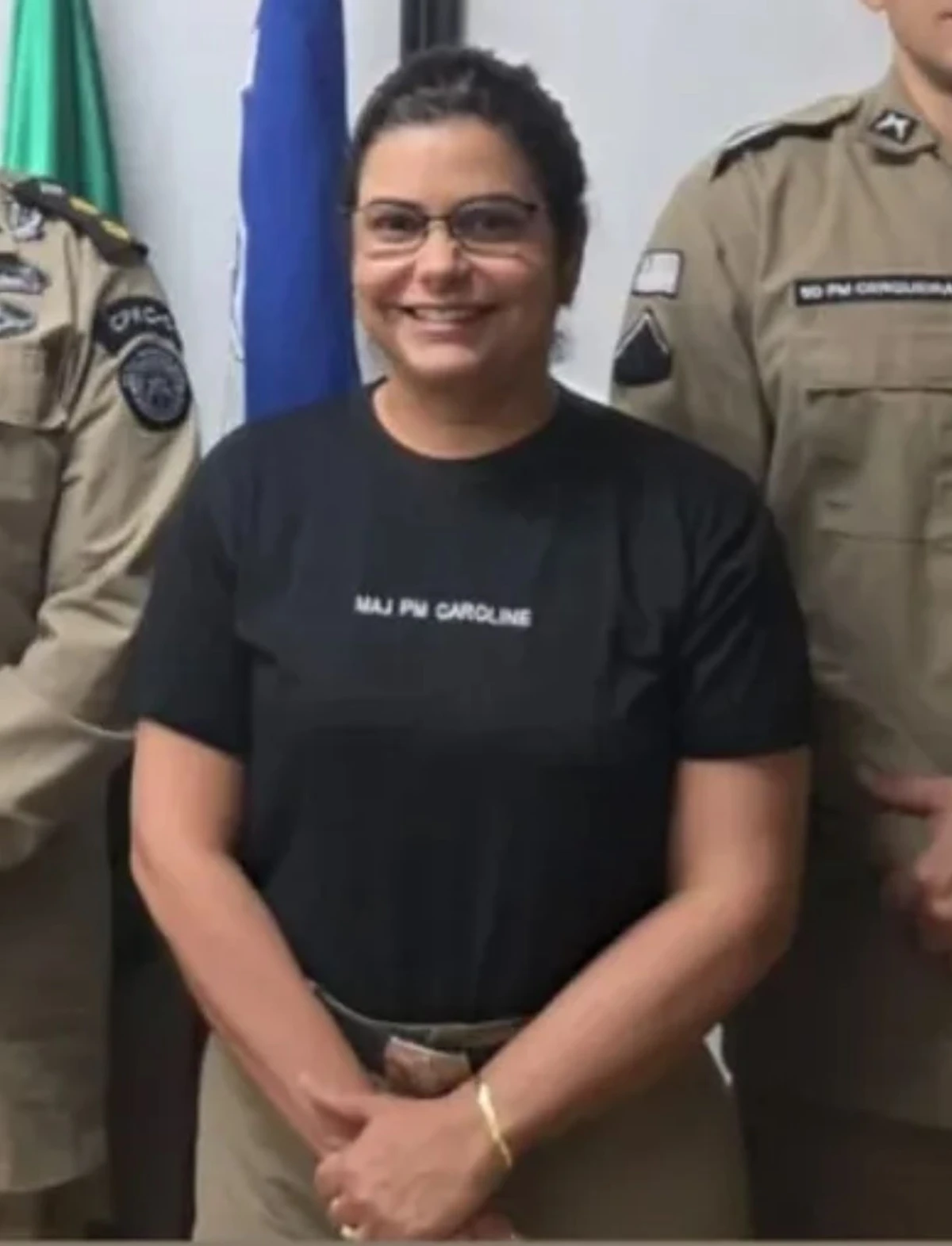 Major Caroline Ferreira Souza, vítima dos disparos por Reprodução