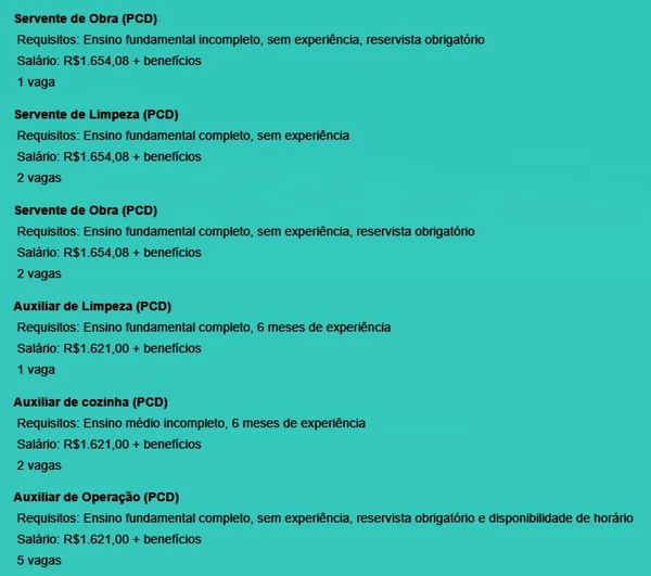 Veja vagas por Reprodução