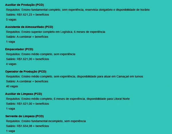 Veja vagas por Reprodução