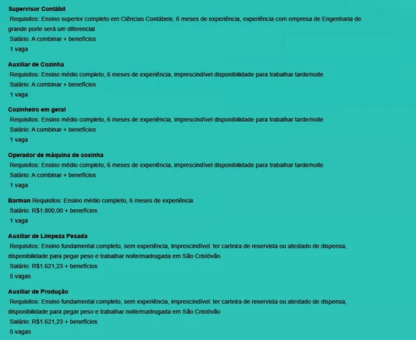 Veja vagas por Reprodução