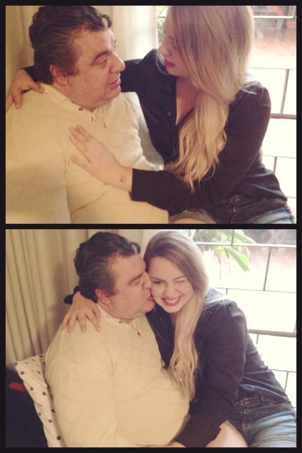 Ana Luísa Haas e o pai, Gerson Brenner por Reprodução/Facebook