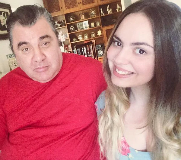 Ana Luísa Haas e o pai, Gerson Brenner por Reprodução/Facebook