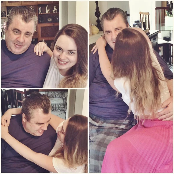 Ana Luísa Haas e o pai, Gerson Brenner por Reprodução/Facebook