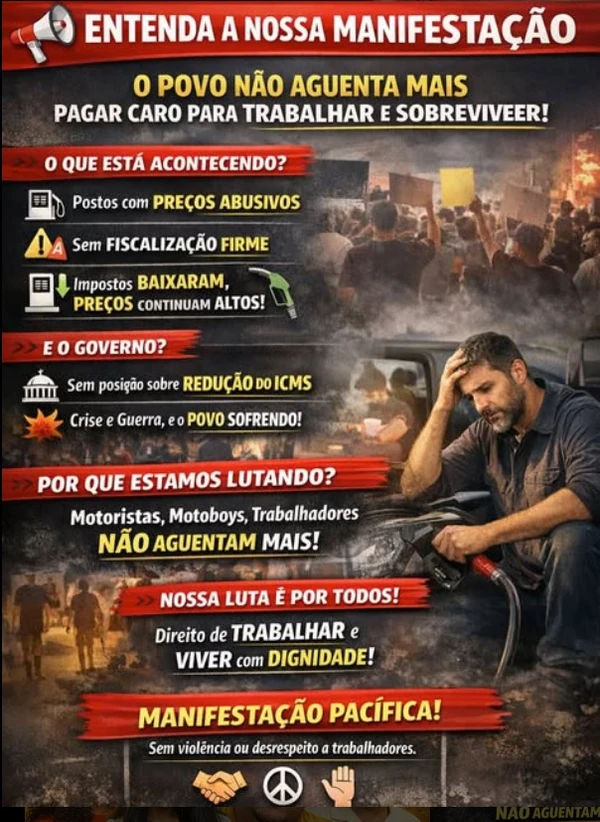 Motoristas farão protesto na Av. Paralela contra preço dos combustíveis; 'A cidade vai parar' por Reprodução / Instagram 