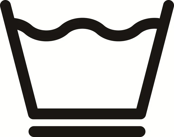 Símbolo da bacia na lavagem de roupa por Shutterstock