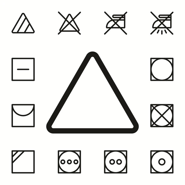 Símbolo do triângulo na lavagem de roupa por Shutterstock