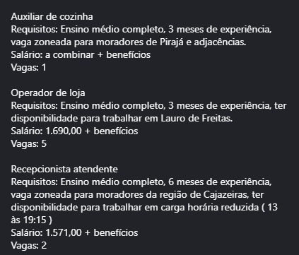 Veja vagas por Reprodução