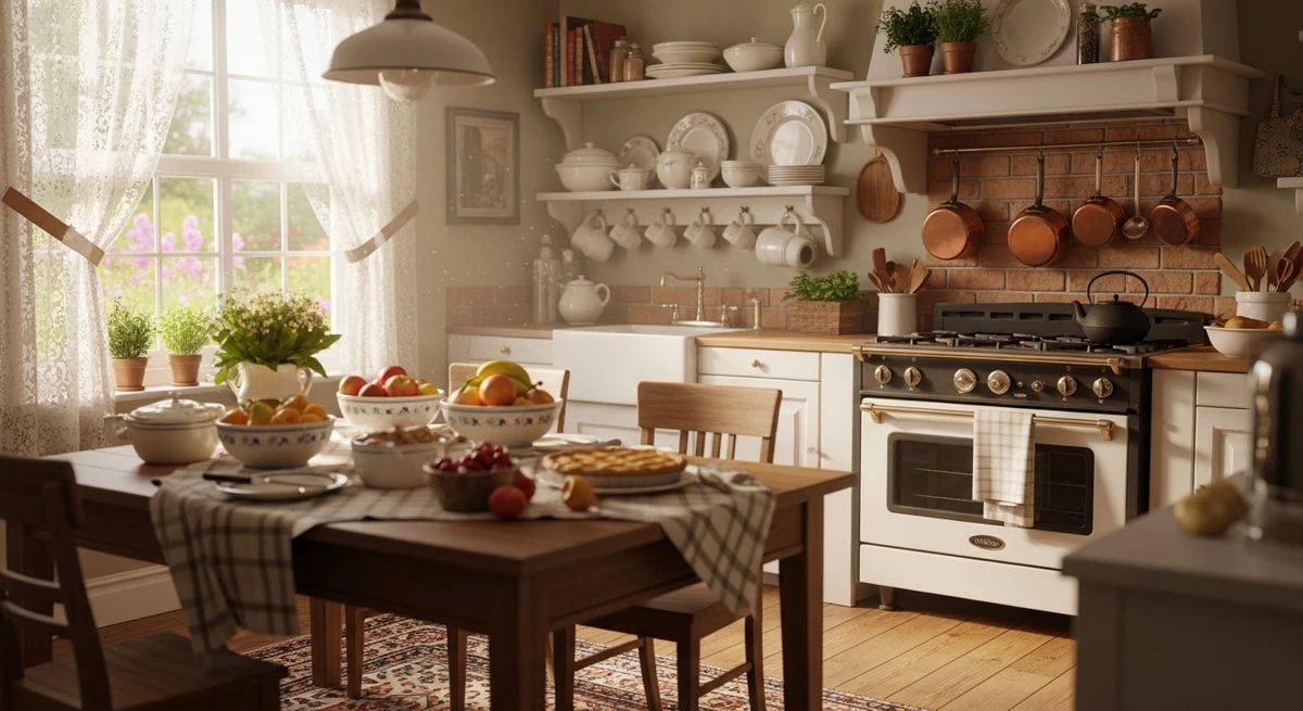 Decoração que é a cara de Câncer: cozinha com cara de casa de família por Imagem gerada por IA