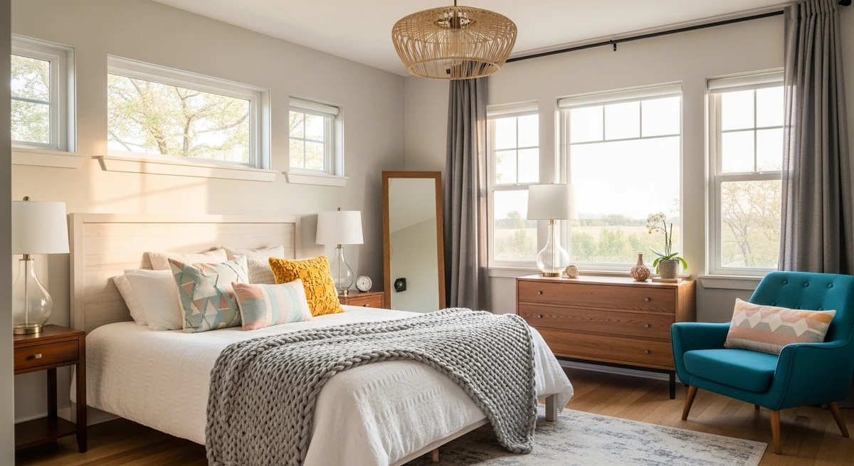 Decoração que é a cara de Gêmeos: quarto leve e descontraído por Imagem gerada por IA