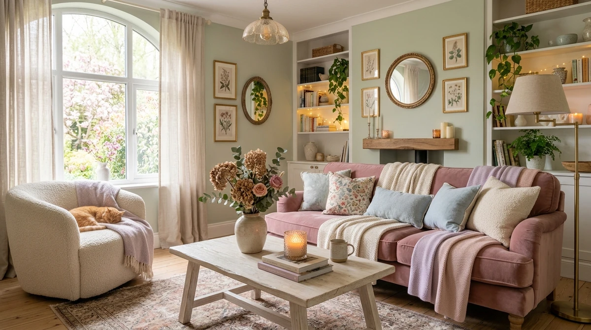 Decoração que é a cara de Peixes: sala com luz suave e clima acolhedor por Imagem gerada por IA