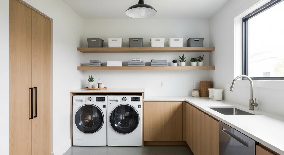 Decoração que é a cara de Virgem: lavanderia organizada e funcional por Imagem gerada por IA