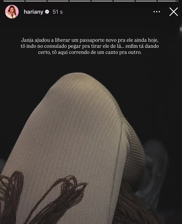 Hariany Almeida revela ajuda da primeira-dama