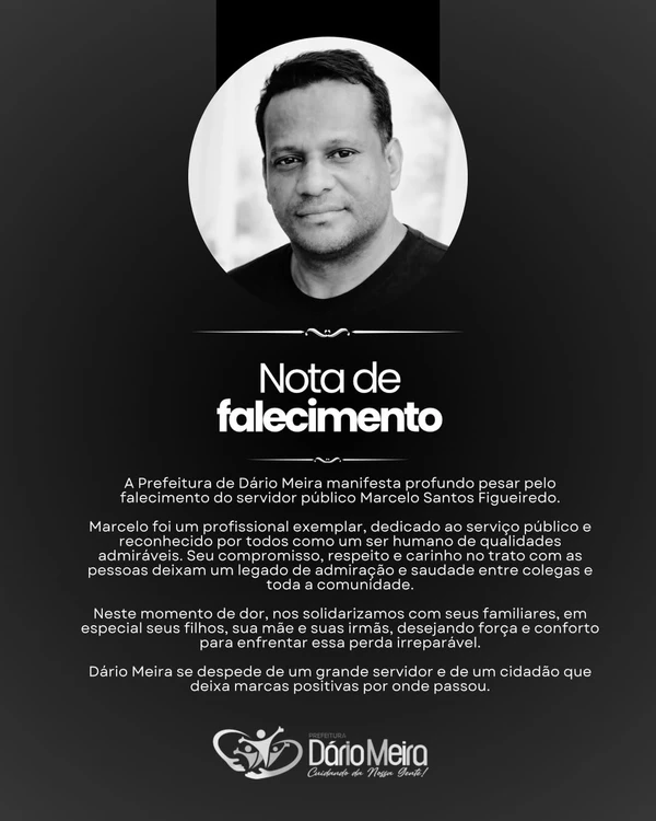 Marcelo Santos Figueiredo, 40 anos, era funcionário da Prefeitura de Dário Meira por Reprodução/ Redes sociais