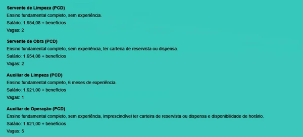 Veja vagas por Reprodução