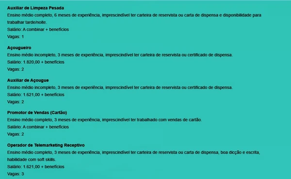 Veja vagas por Reprodução