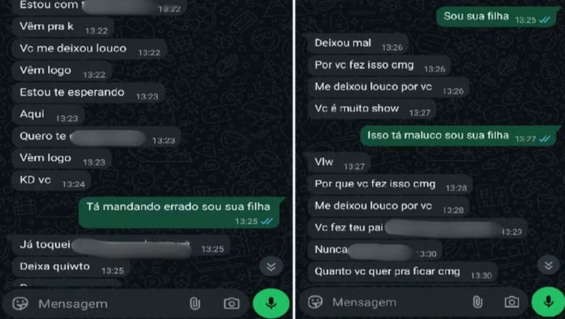 Imagem - 'Me deixou louco por você': jovem descobre estupro cometido pelo pai após mensagens no Whatsapp