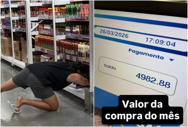 Eliezer no supermercado por Reprodução/Instagram