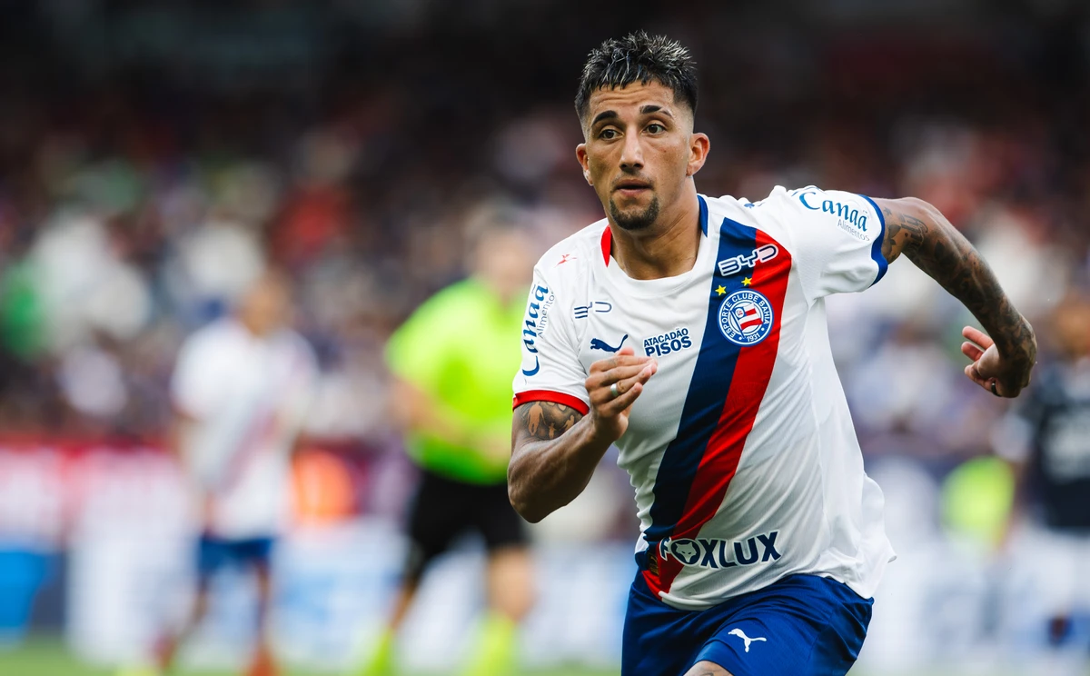 Kike Olivera em ação pelo Bahia por Letícia Martins/ECB 