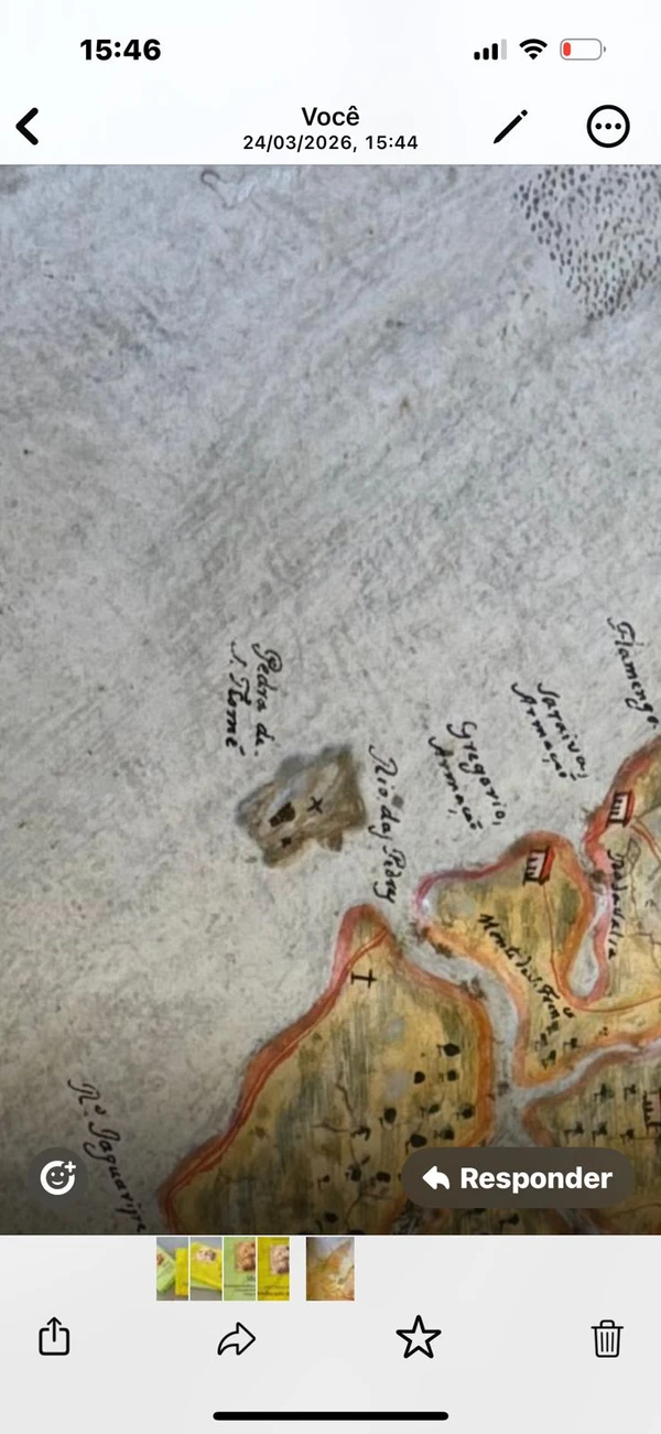 Mapa de Salvador de 1800. Em detalhe, a pedra de São Tomé por Pablo Magalhães
