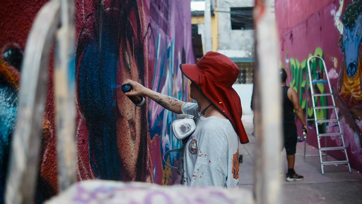 Nesta sexta-feira (27), festival contou com vivência coletiva de arte e graffiti na sede do Coletivo Musas por Arivaldo Publio/Divulgação