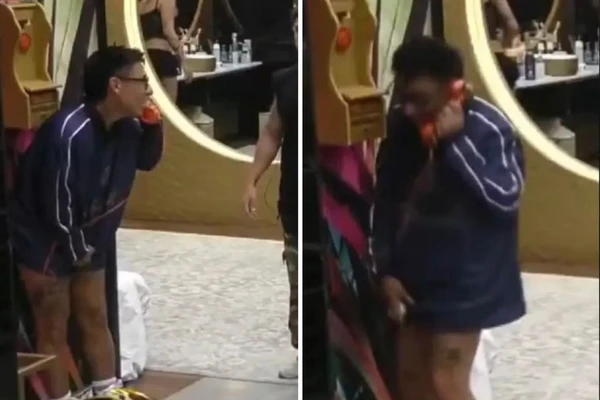 Participante atende Big Fone pelado por Reprodução