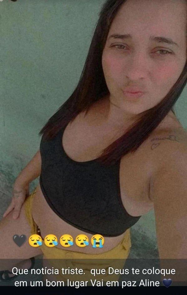 Aline de Oliveira morreu na noite deste sábado (28) em Itamaraju por Reprodução/ Redes sociais