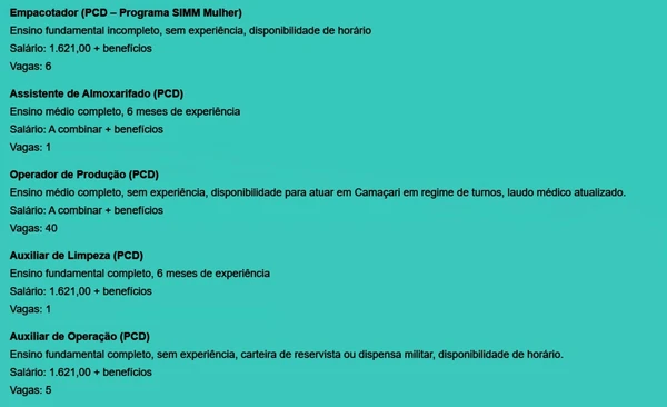 Veja vagas disponíveis por Reprodução