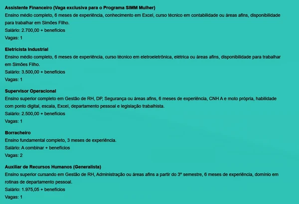 Veja vagas disponíveis por Reprodução