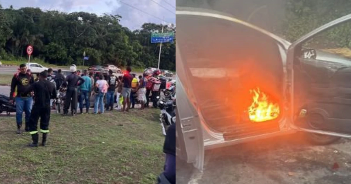 Imagem - Motociclista de app morre na Avenida Paralela e carro envolvido em acidente é incendiado