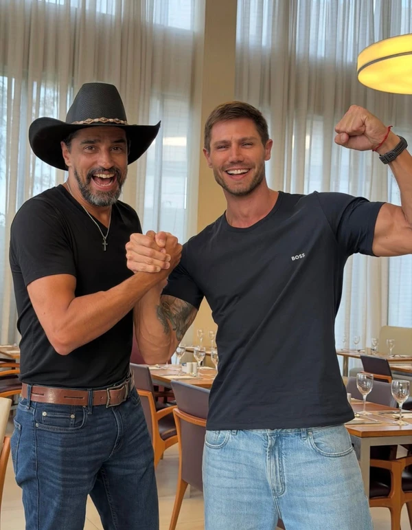 Alberto Cowboy e Jonas Sulzbach se reencontram fora do BBB 26 por Reprodução/ Instagram