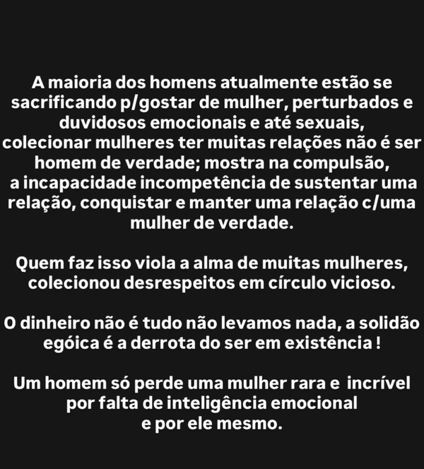 Desabafo de Quitéria Chagas sobre término com empresário por Reprodução/Instagram