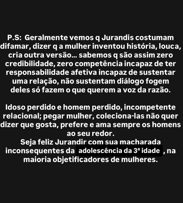 Desabafo de Quitéria Chagas sobre término com empresário por Reprodução/Instagram