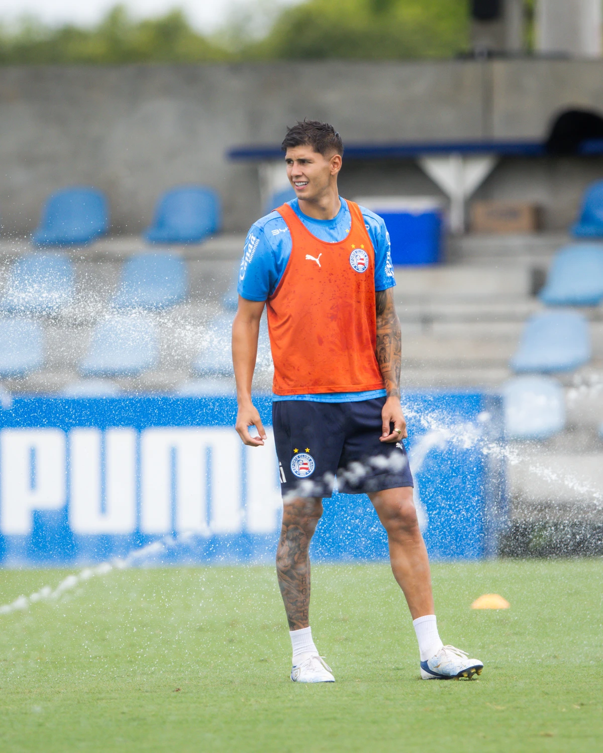 Elenco do Bahia treinando em preparação para encarar o Atlhetico-PR por Letícia Martins/ECB