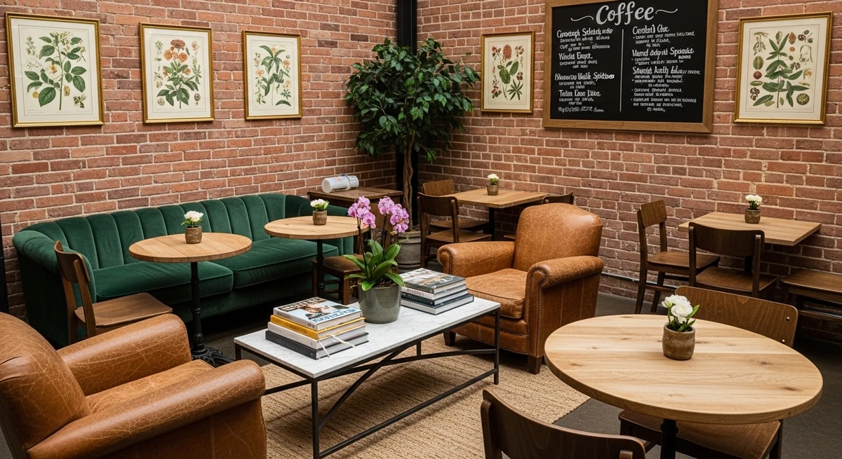 O date perfeito para Touro: café charmoso e aconchegante por Imagem gerada por IA