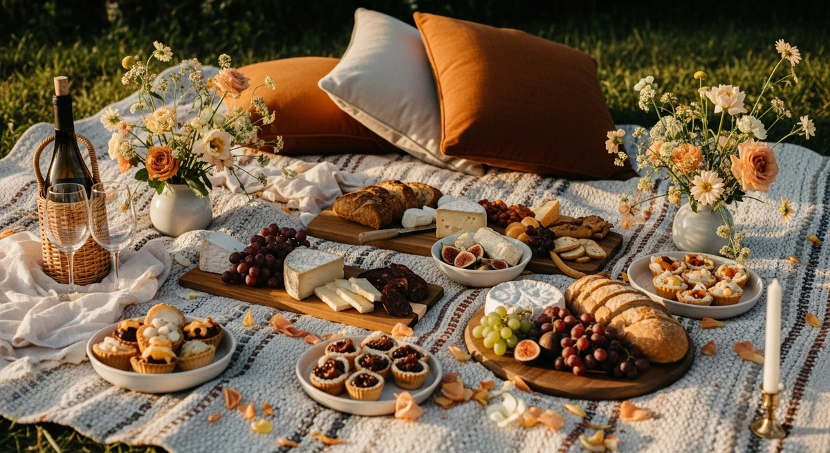 O date perfeito para Touro: piquenique ao ar livre por Imagem gerada por IA
