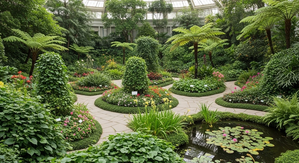 O date perfeito para Virgem: passeio em jardim bem cuidado por Imagem gerada por IA