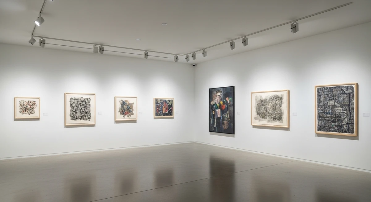 O date perfeito para Virgem: visita a galeria de arte moderna por Imagem gerada por IA