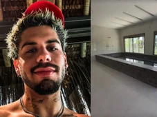 Imagem - Zé Felipe mostra detalhes de nova mansão em construção com piscina no quarto; confira detalhes