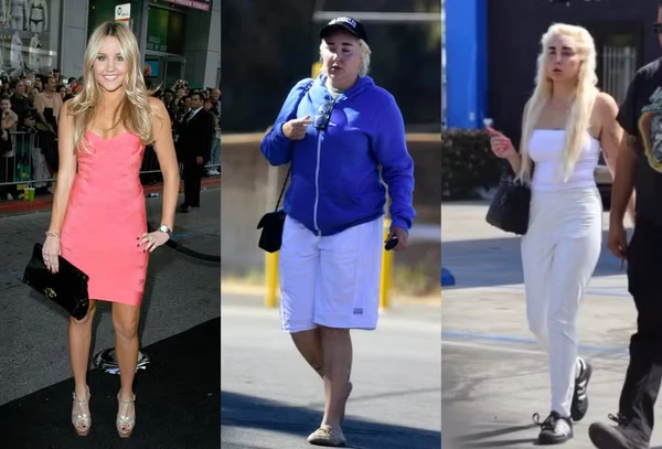 Amanda Bynes em 2009, 2025 e 2026 por Reprodução/Getty Images/TikTok