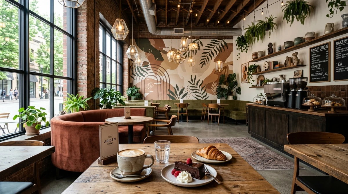 O date perfeito para Aquário: date em cafeteria moderna com vibe diferente por Imagem gerada por IA