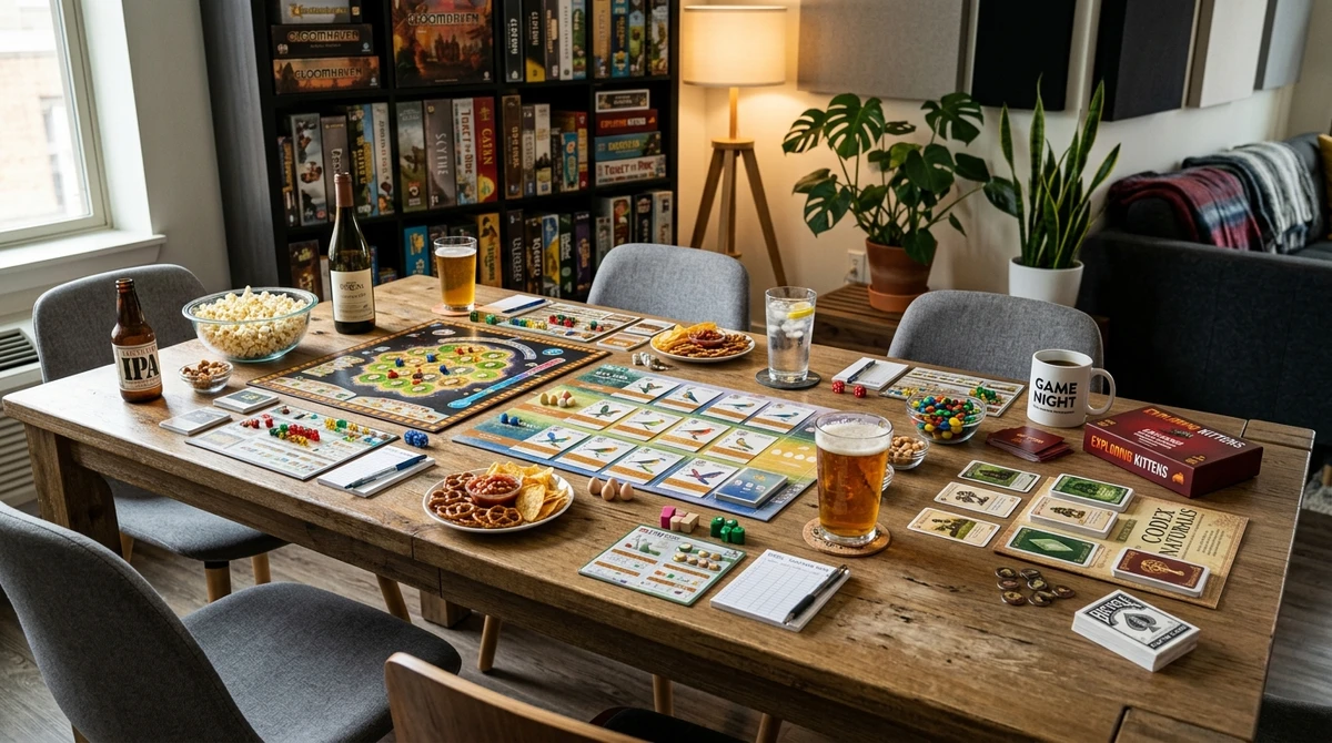 O date perfeito para Aquário: noite de jogos por Imagem gerada por IA