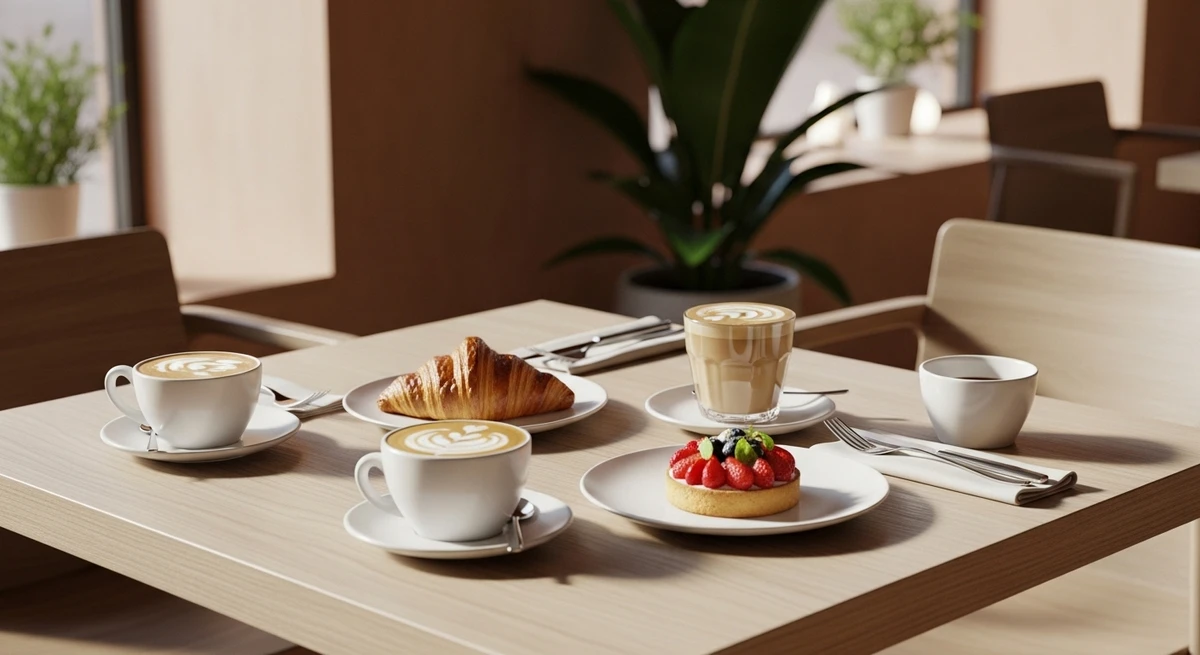 O date perfeito para Capricórnio: café em lugar mais arrumado e silencioso por Imagem gerada por IA