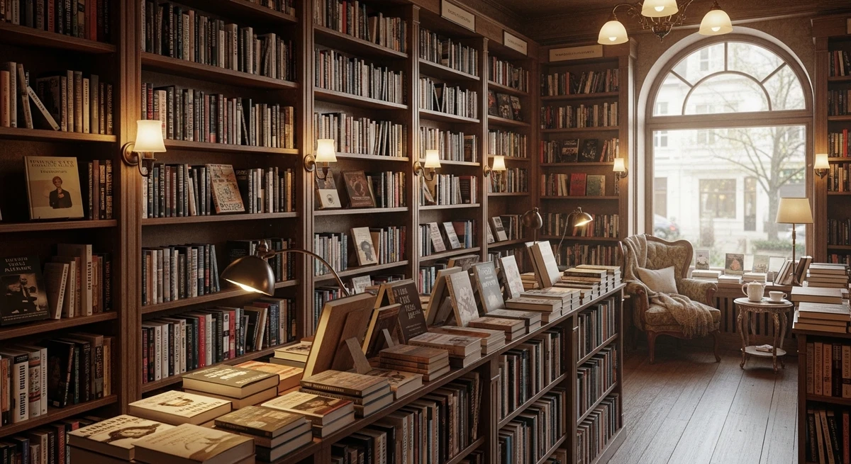 O date perfeito para Capricórnio: passeio em livraria grande e organizada por Imagem gerada por IA