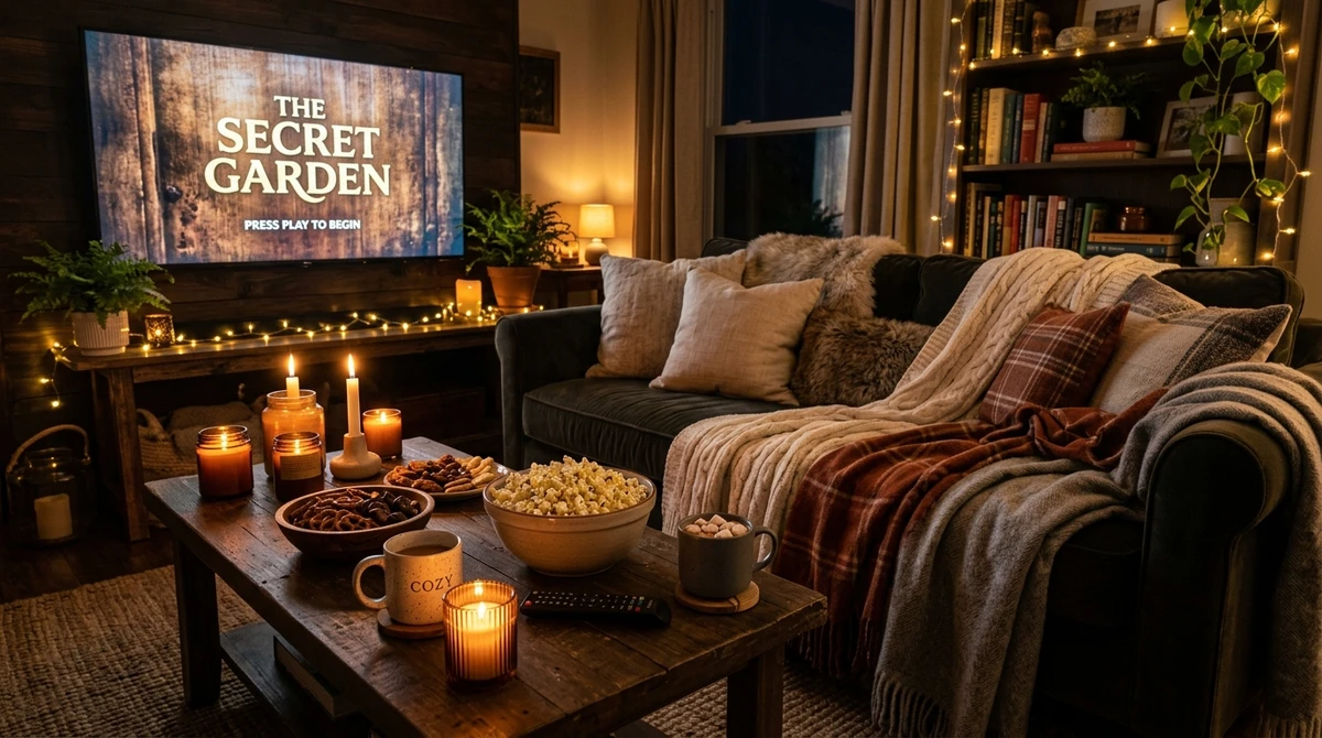 O date perfeito para Libra: sessão de filme com clima romântico bem montado por Imagem gerada por IA